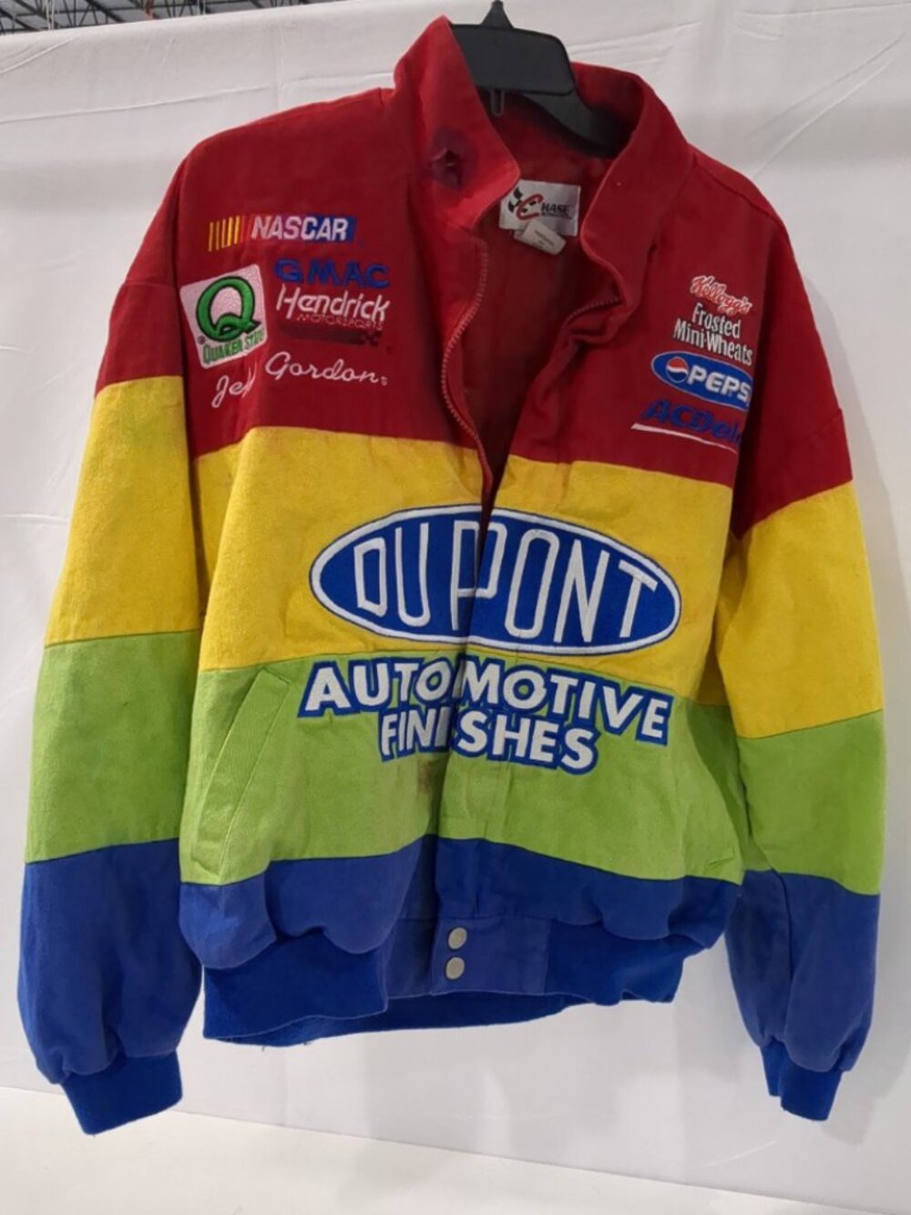 Vintage Y2K Chase Authentics DuPont NASCAR Racing Jacket Youth M Cropped RAVE